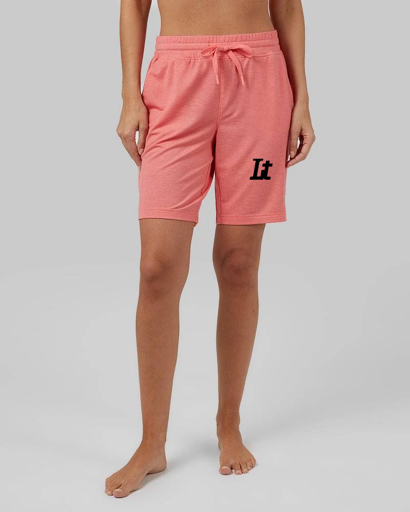 Lft Women’s Lightweight Sweat Shorts — Pink / Black Logo